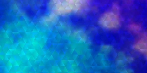 Hellrosa Blaue Vektorschablone Mit Kristallen Dreiecken Dekorative Gestaltung Abstrakten Stil — Stockvektor