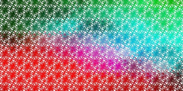 浅绿色 红色矢量模板 有皱纹线 色彩斑斓的几何样品 带有渐变曲线 广告的模式 — 图库矢量图片