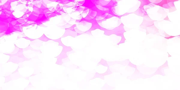 Lichtpaarse Roze Vector Textuur Met Schijven Abstracte Illustratie Met Kleurrijke — Stockvector