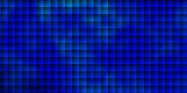 Dikdörtgenli koyu mavi vektör şablonu. Renkli dikdörtgenlerle soyut gradyan çizimi. Reklamlar ve reklamlar için desen.