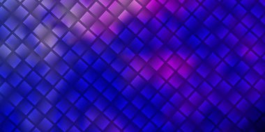 Açık pembe, kare şeklinde mavi vektör deseni. Soyut arkaplanda renkli gradyan olan dikdörtgenler. İniş sayfası için modern şablon.