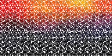 Açık mavi, kıvrımlı sarı vektör şablonu. Rengarenk çizgileri ve şekilleri olan parlak bir örnek. İş broşürleri, broşürler için desen