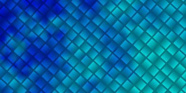 Açık mavi vektör deseni kare biçiminde. Dikdörtgenli soyut gradyan çizimi. İş broşürleri, broşürler için desen