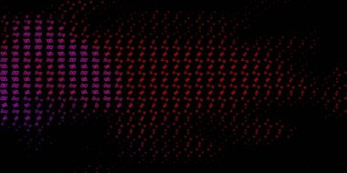 Esrarengiz işaretli koyu pembe, sarı vektör şablonu. Gradyan simya şekilli renkli bir illüstrasyon. Okült tasarımın için basit bir temel.