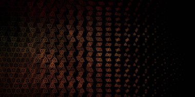 Koyu yeşil, özel işaretli sarı vektör şablonu. Sihirli ruhani güç işaretleri olan bir ilüzyon. En iyi tasarım Cadılar Bayramı olayları.