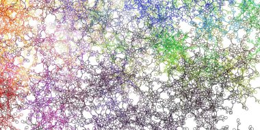 Eğri çizgileri olan ışık çok renkli vektör arkaplanı. Eğri çizgileri olan renkli çizimler. Reklamlar ve reklamlar için desen.