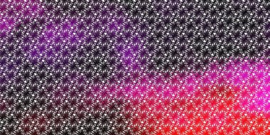 Açık Mor, pembe çizgili vektör şablonu. Gradyan eğrileri olan renkli soyut çizimler. Reklamlar ve reklamlar için desen.