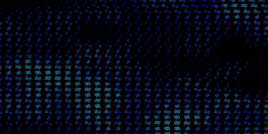 Esrarengiz işaretli koyu mavi vektör şablonu. Sihirli ruhani güç işaretleri olan bir ilüzyon. Gizemli, mistik tasarımlar için arkaplan.