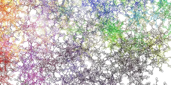 Eğri çizgileri olan ışık çok renkli vektör arkaplanı. Eğri çizgileri olan renkli çizimler. Reklamlar ve reklamlar için desen.