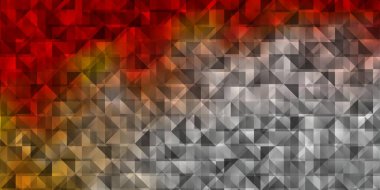 Kristalli hafif turuncu vektör şablonu, üçgenler. Soyut arkaplanda renkli eğimli üçgenler. İniş sayfaları için şablon.