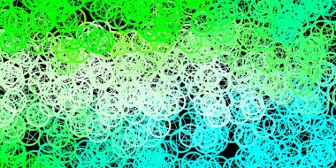 Esrarengiz sembollü koyu yeşil vektör arka planı. Renkli mistik semboller. Antik tarzda bir eğilim var. Doğaüstü tasvirler için basit tasarım.