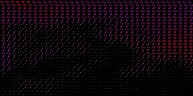 Sihirli elementlerle koyu pembe vektör deseni. Renkli mistik semboller. Antik tarzda bir eğilim var. Doğaüstü tasvirler için basit tasarım.