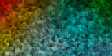 Açık mavi, çokgen şekilli sarı vektör deseni. Soyut üçgenli dekoratif tasarım. Duvar kağıtları için şablon.