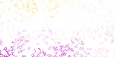 Açık pembe, kadın hakları sembollü sarı vektör dokusu. Değişken feminizm şekilli renkli bir illüstrasyon. Kadınların gücünü göstermek için en iyi tasarım..