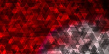 Çizgileri ve üçgenleri olan açık kırmızı vektör dokusu. Renkli üçgenli soyut gradyan tasarımı. Duvar kağıtları için şablon.