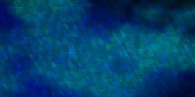 Çizgileri ve üçgenleri olan hafif Mavili vektör arka planı. Renkli üçgenli soyut gradyan tasarımı. Reklamlar için desen.