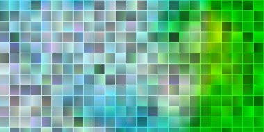 Açık mavi, dikdörtgenli yeşil vektör arkaplan. Soyut tarzda dikdörtgenleri olan modern tasarım. İş broşürleri, broşürler için desen