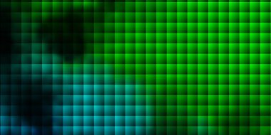 Açık mavi, dikdörtgenli yeşil vektör arkaplan. Renkli dikdörtgenlerle soyut gradyan çizimi. İş tanıtımınız için tasarım.