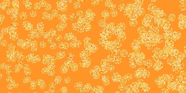 Textura Vectorial Naranja Claro Con Copos Nieve Brillantes Ilustración Abstracta — Vector de stock