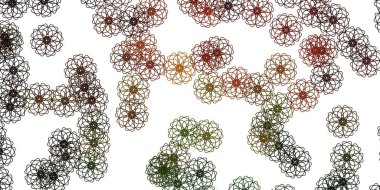 Açık yeşil, sarı vektör doğal arkaplan çiçekli. Sıradan arka planda çiçekler olan basit bir tasarım. Web sitesi tasarımları için desen.