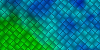 Açık mavi, dikdörtgenli yeşil vektör arkaplan. Renkli dikdörtgenlerle soyut gradyan çizimi. Reklamınız, posteriniz, afişiniz için en iyi tasarım.