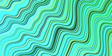 Açık mavi, eğri çizgileri olan yeşil vektör arkaplan. Yaratıcı illüstrasyon, yarım tonlu ve eğimli. Reklamlarınız, posterleriniz, afişleriniz için yepyeni bir tasarım..