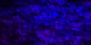 Koyu pembe, kristalli mavi vektör şablonu, üçgenler. Soyut üçgenli dekoratif tasarım. Terfileriniz için tasarım.