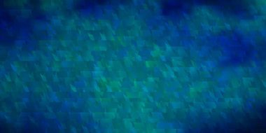 Çizgileri ve üçgenleri olan koyu mavi vektör deseni. Basit bir şekilde üçgenli renkli bir çizim. İniş sayfaları için şablon.