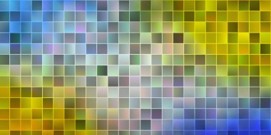 Açık mavi, kare şeklinde sarı vektör deseni. Soyut tarzda dikdörtgenleri olan modern tasarım. İş tanıtımınız için tasarım.