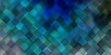 Açık mavi, dikdörtgenli yeşil vektör şablonu. Dikdörtgen şekilli yeni soyut illüstrasyon. İş tanıtımınız için tasarım.