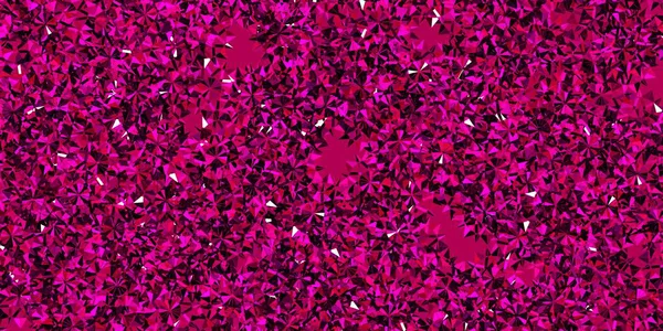 Padrão Vetor Rosa Claro Com Flocos Neve Coloridos Ilustração Abstrata — Vetor de Stock
