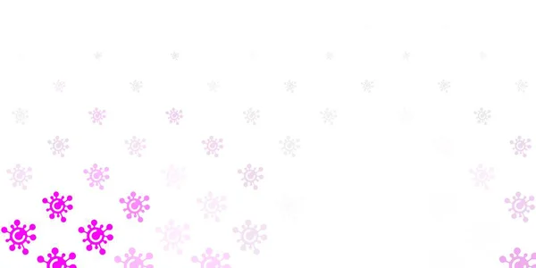 Світло Фіолетовий Векторний Візерунок Елементами Коронавірусу Барвисті Градієнтні Символи Хвороби — стоковий вектор