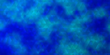 Üçgenli açık mavi vektör arkaplan. Renkli üçgenli modern soyut illüstrasyon. Reklamlar için desen.