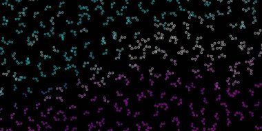 Esrarengiz işaretli koyu pembe, mavi vektör şablonu. Gradyan simya şekilli renkli bir illüstrasyon. Gizemli, mistik tasarımlar için arkaplan.