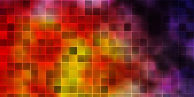 Açık pembe, kare şeklinde sarı vektör deseni. Gradyan dikdörtgenleri ve kareleri olan renkli çizimler. İniş sayfası için modern şablon.