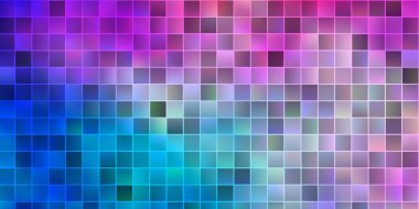 Açık mavi, çizgileri ve dikdörtgenleri olan kırmızı vektör düzeni. Dikdörtgenli soyut gradyan çizimi. İş broşürleri, broşürler için desen