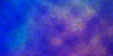 Açık mavi, kırmızı vektör desenli çokgen. Renkli üçgenli modern soyut illüstrasyon. Duvar kağıtları için şablon.