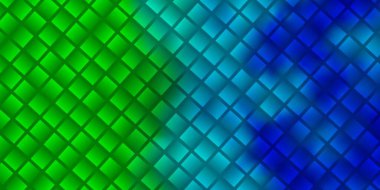 Açık mavi, dikdörtgenli yeşil vektör şablonu. Gradyan dikdörtgenleri olan bir resim. Reklamınız, posteriniz, afişiniz için en iyi tasarım.