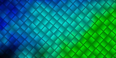 Açık mavi, dikdörtgenli yeşil vektör arkaplan. Gradyan dikdörtgenleri olan bir resim. Reklamınız, posteriniz, afişiniz için en iyi tasarım.