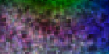 Açık mavi, dikdörtgenli kırmızı vektör şablonu. Soyut tarzda dikdörtgenleri olan modern tasarım. Reklamlar ve reklamlar için desen.