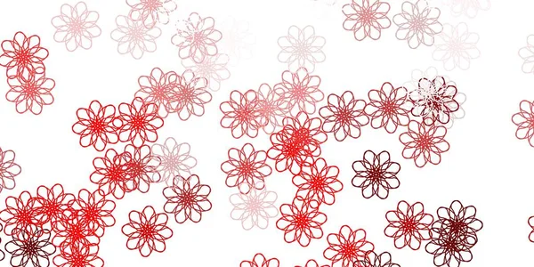 Светло Красная Векторная Текстура Цветами Простой Дизайн Цветами Абстрактном Фоне — стоковый вектор