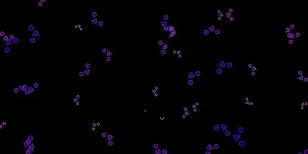 Темно Фіолетовий Векторний Фон Окультними Символами Барвисті Старовинні Ілюстрації Градієнтними — стоковий вектор