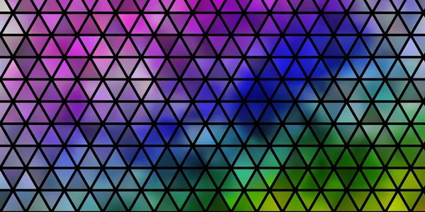三角形の光多色ベクトルレイアウト 抽象的な背景にカラフルなグラデーションで三角形 ウェブサイトのパターン — ストックベクタ