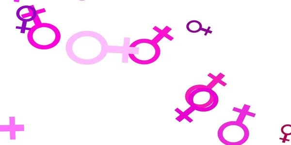 라이트 여성의 상징과 페미니즘의 형태를 사이트에 올바른 — 스톡 벡터