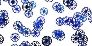 Çember şekilli açık mavi vektör düzeni. Parlak renkli ve soyut küreler içeren bir resim. Reklamlarınız için tasarım.