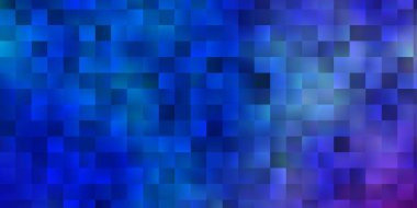 Açık mavi, çizgileri ve dikdörtgenleri olan kırmızı vektör düzeni. Dikdörtgenli soyut gradyan çizimi. İş broşürleri, broşürler için desen