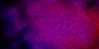 Koyu pembe, çizgileri ve üçgenleri olan mavi vektör deseni. Basit bir şekilde üçgenli renkli bir çizim. Terfileriniz için tasarım.