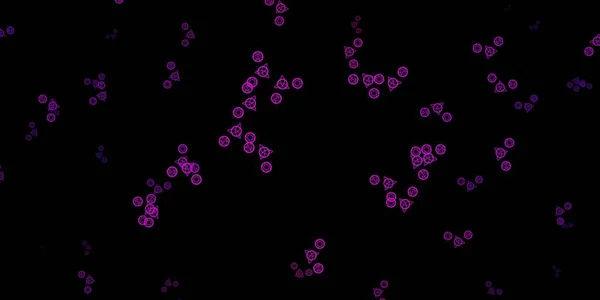 보라색 배경에 신비술의 상징이 있습니다 형식의 추상적 형태로 디자인 사건을 — 스톡 벡터