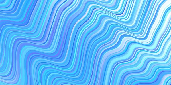 Heller Blauer Vektorhintergrund Mit Gebogenen Linien Brandneue Farbenfrohe Illustration Einfachen — Stockvektor