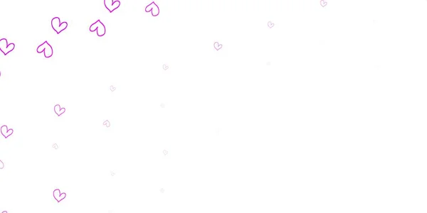 Light Purple Διάνυσμα Πρότυπο Καρδιές Doodle Θολή Διακοσμητική Σχεδίαση Στυλ — Διανυσματικό Αρχείο